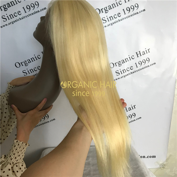 Cheap human virgin color full lace wig X64